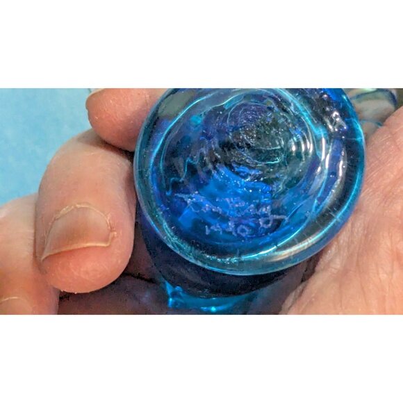 Handmade Bluebird Of Happiness Glass Figurines By Terra Studios Pair Of 1991 Si - Picture 11 of 11